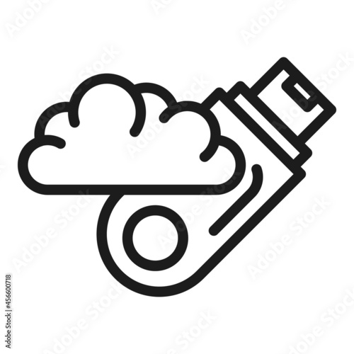 Memory stick icon outline vector. Drive data. Storage usb