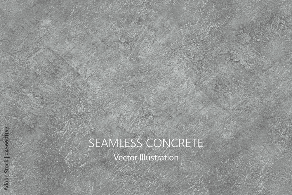 Seamless vector gray concrete texture. Stone wall background.