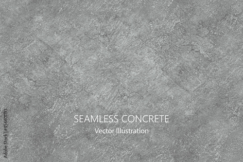 Seamless vector gray concrete texture. Stone wall background.