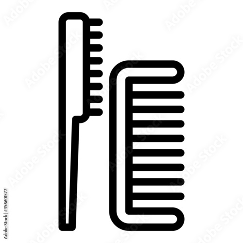 Hair brushes icon outline vector. Comb hairbrush. Haidresser tool