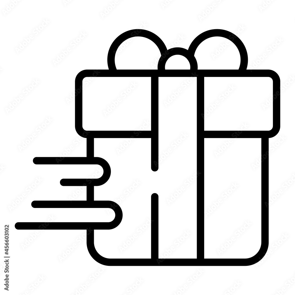 Gift box delivery icon outline vector. Package service. Courier shipment Gift box delivery icon outline vector. Package service. Courier shipment