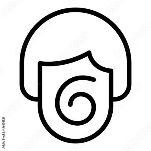 Dizziness fatigue icon outline vector. Headache fever. Anxiety stress