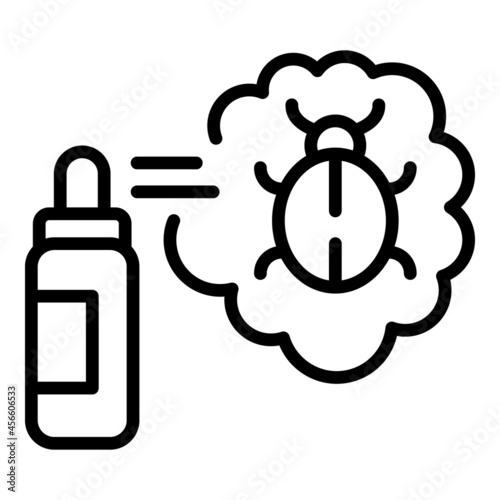 Bug spray icon outline vector. Control pest. Poison insect