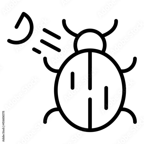Spraying bug icon outline vector. Insect spray. Aerosol bottle