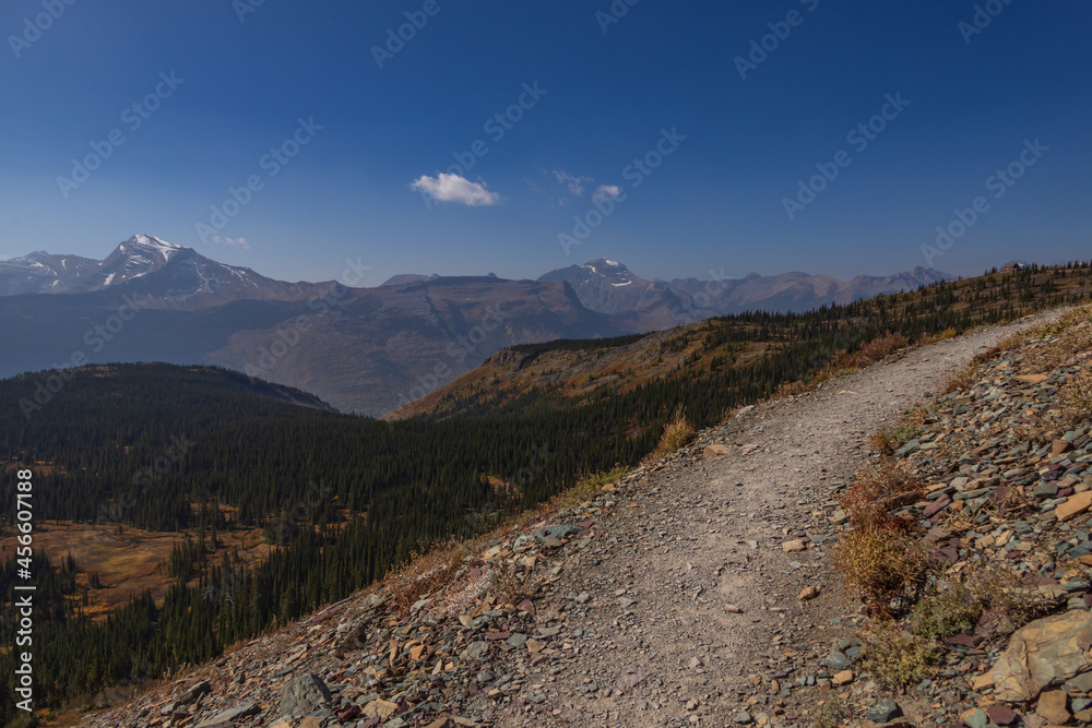 Hiking trail to Grinnell Glacier Overlook at Glacier National Park, Montana, USA
Hiking trail to Grinnell Glacier Overlook at Glacier National Park, Montana, USA