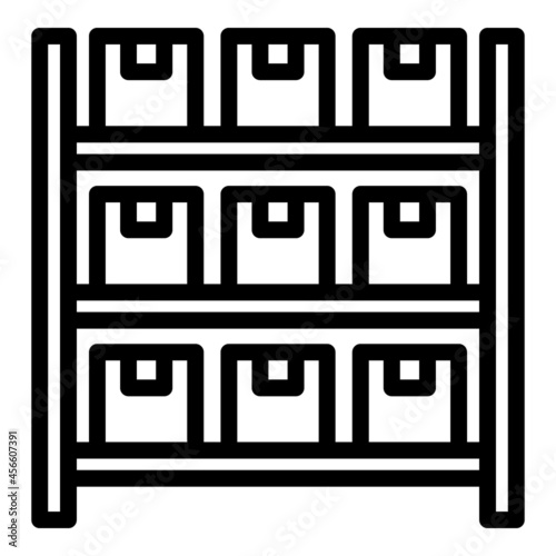 Factory storage icon outline vector. Industry production. Manufacture warehouse