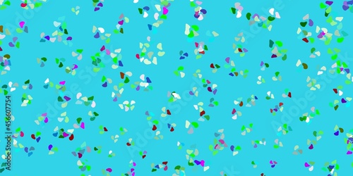 Light multicolor vector texture with memphis shapes.