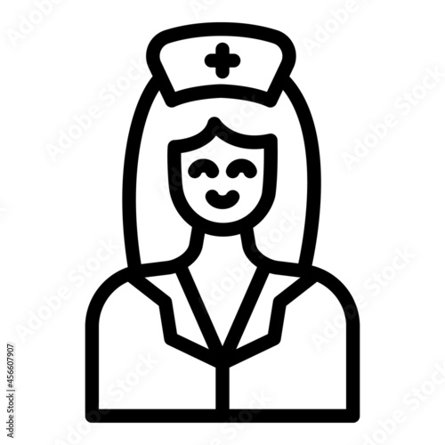 Medical nurse icon outline vector. Doctor care. Healthcare team