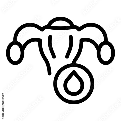 Menstrual cycle icon outline vector. Menstruation uterus. Reproductive system