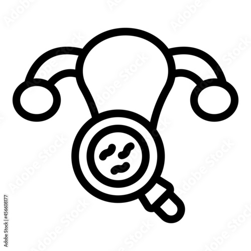 Female insemination icon outline vector. Artificial fertility. Vitro transfer