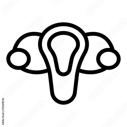 Female uterus icon outline vector. Woman ovary. Reproductive system