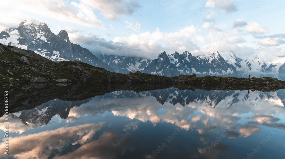 Incredible Chamonix Mont Blanc Sunrise Lac Blanc Reflection