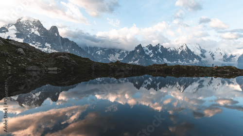 Incredible Chamonix Mont Blanc Sunrise Lac Blanc Reflection