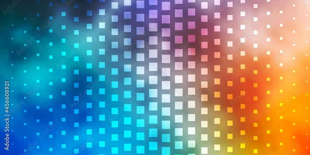 Light Blue, Yellow vector background with rectangles.