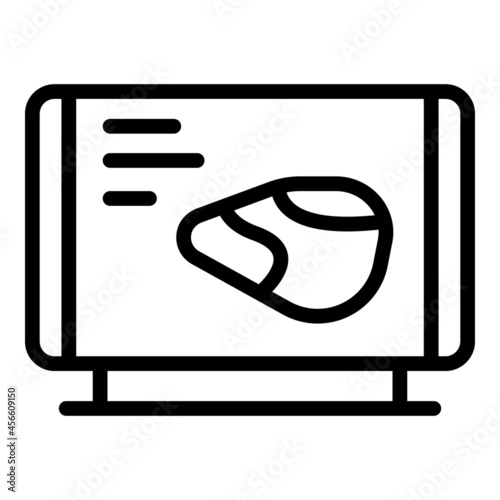 Radiology icon outline vector. Medical ultrasound. Health care