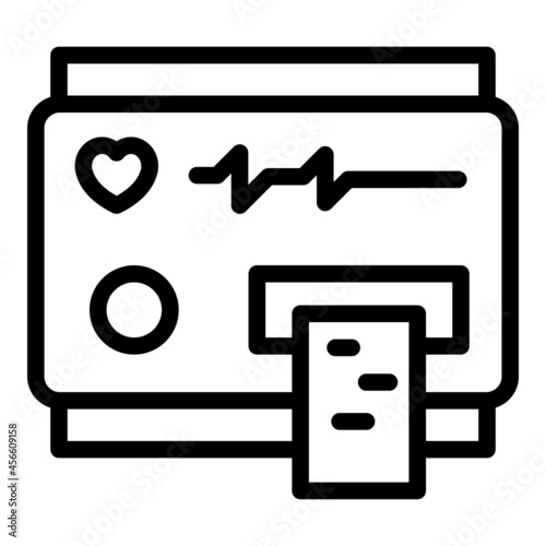 Heart cardiogram icon outline vector. Heartbeat pressure. Test pulse