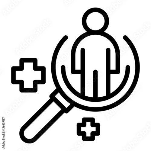 Patient examination icon outline vector. Doctor treatment. Health checkup