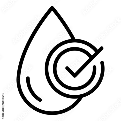 Drop blood tested icon outline vector. Lab test. Analysis tube