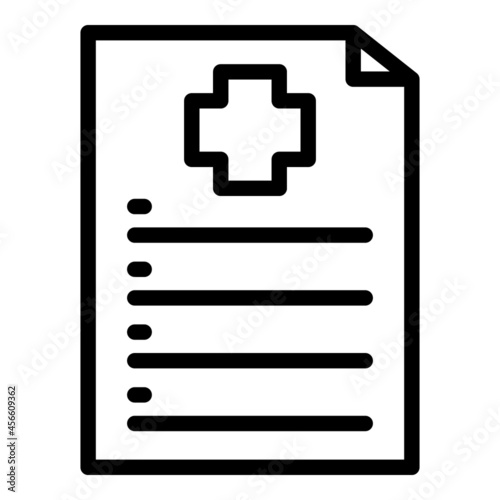 Medical report icon outline vector. Health diagnostic. Patient data