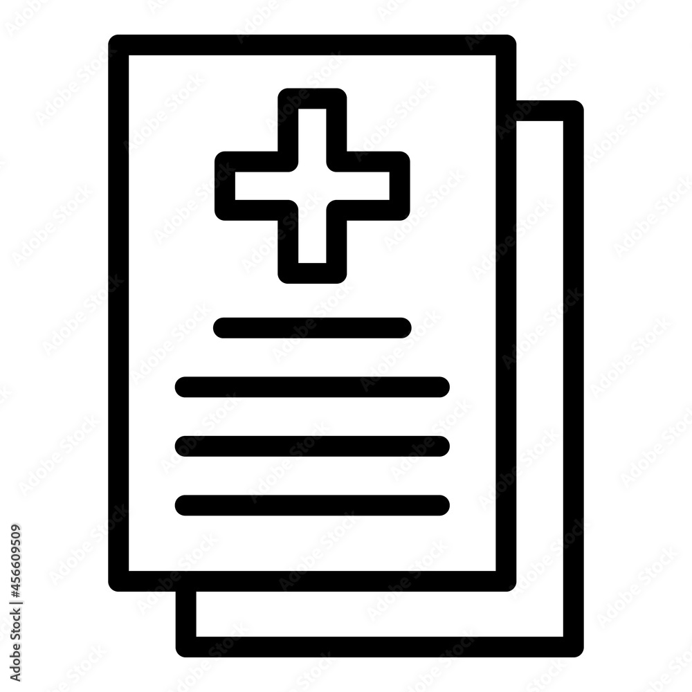 Medical form icon outline vector. Health checklist. Doctor report Medical form icon outline vector. Health checklist. Doctor report