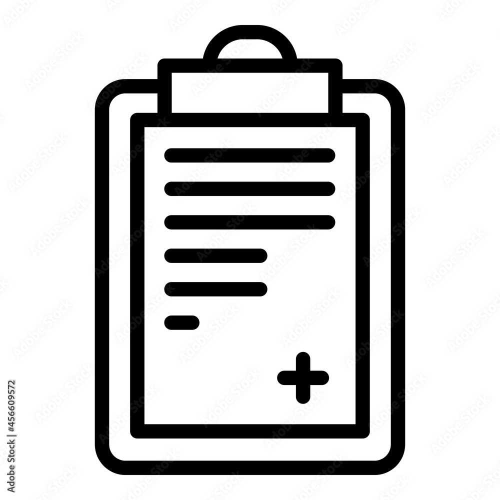 Medical file icon outline vector. Health data. Doctor record Medical file icon outline vector. Health data. Doctor record