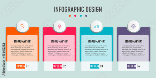 Design infographic elements data visualization vector design template. Can be used for steps, options, business process, workflow, diagram, flowchart concept, timeline, marketing icons, info graphics