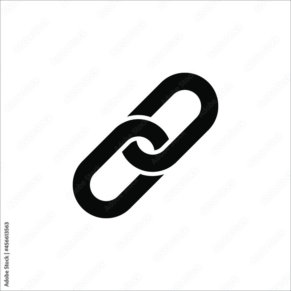 chain link vector icon, vector illustration on white background. chain link vector icon, vector illustration on white background.