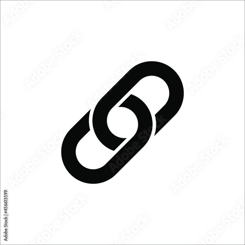 chain link vector icon, vector illustration on white background.