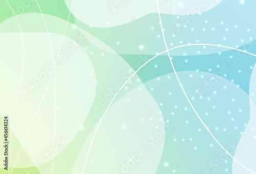 Light Blue, Green vector Circles, lines with colorful gradient on abstract background.