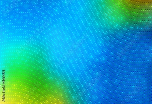 Light Blue, Green vector Blurred bubbles on abstract background with colorful gradient.