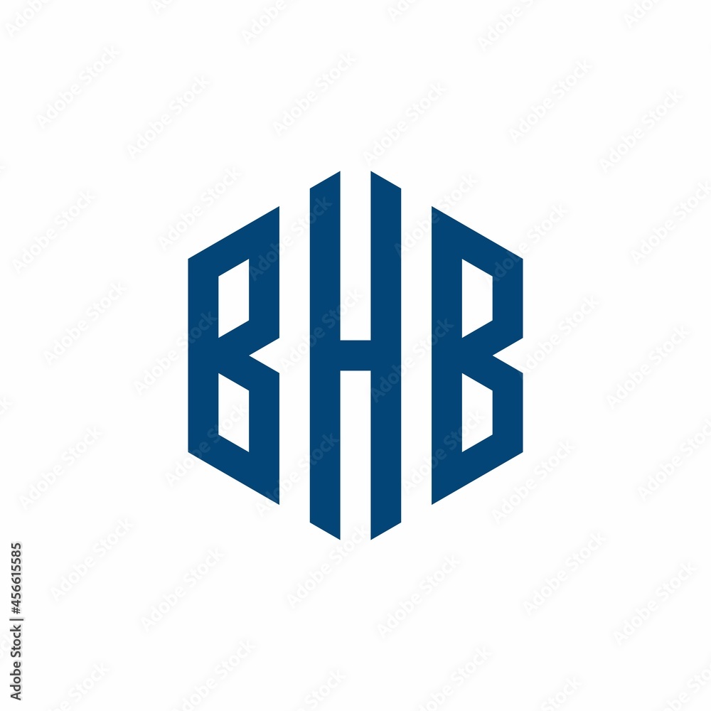BHB Initial three letter logo hexagon BHB Initial three letter logo hexagon