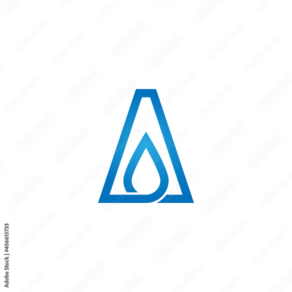 letter A for Aqua, water or drop logo design letter A for Aqua, water or drop logo design