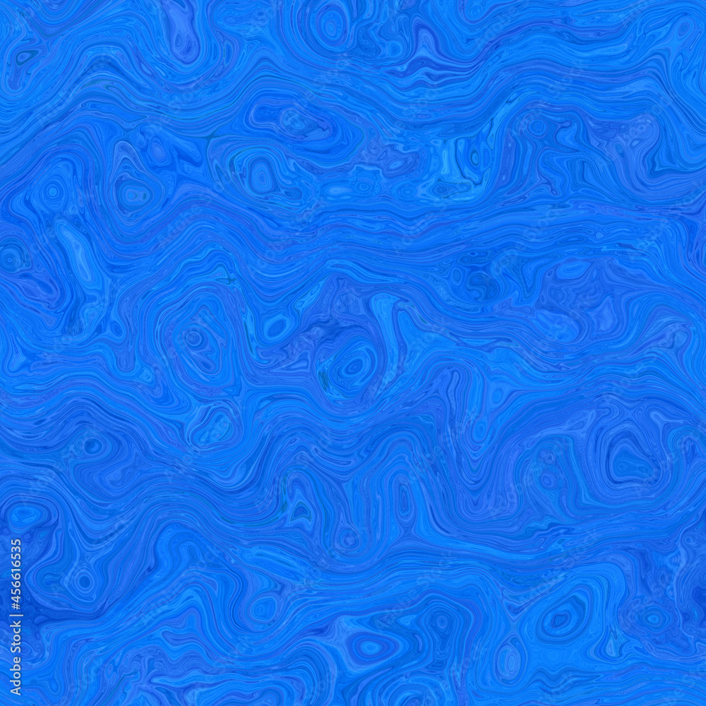 Naklejka Aegean teal mottled swirl marble nautical texture background. Summer coastal living style home decor. Liquid fluid blue water flow effect dyed textile seamless pattern.