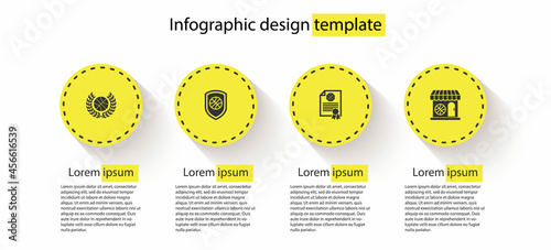 Set Award with basketball ball, Shield in the, Certificate award and Sports shop and. Business infographic template. Vector