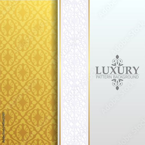 luxury white ornament pattern background