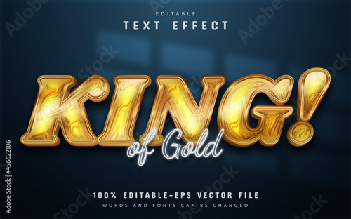 King gold text effect editable