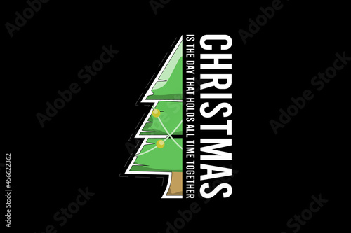 Christmas,t-shirt merchandise cypress tree mockup typography