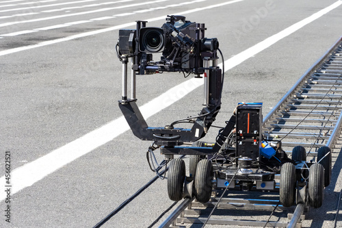 A trolley with video camera...