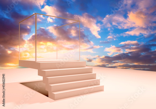 Podium stand. 3d stand on s...