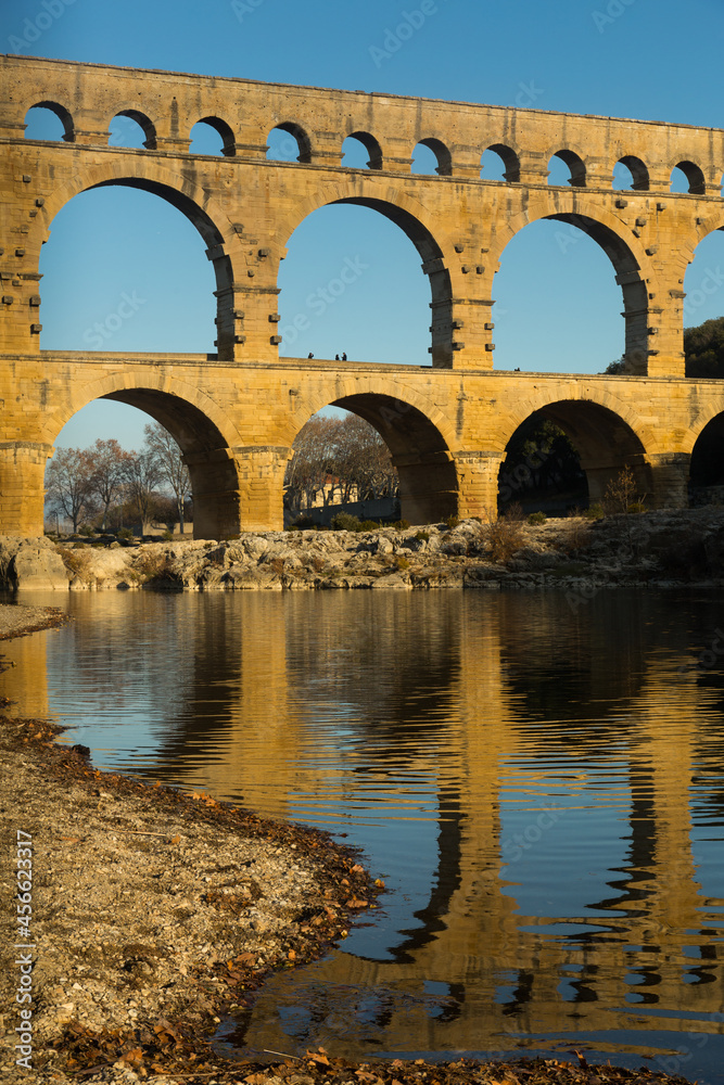 The Pont-du-Gard is famous bridge of France outdoor.