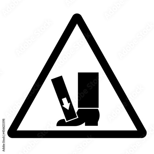 Foot Crush Force From Above Symbol Sign, Vector Illustration, Isolate On White Background Label .EPS10