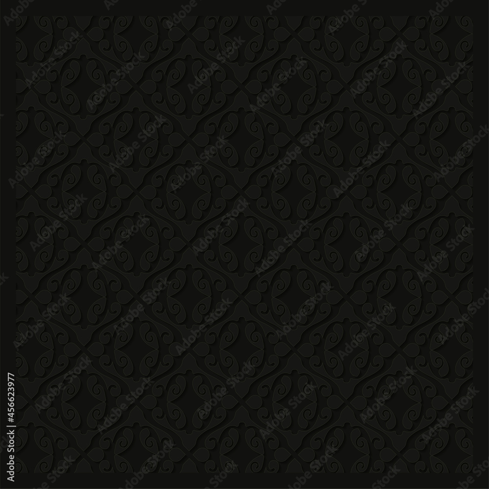 dark ethnic seamless pattern template
