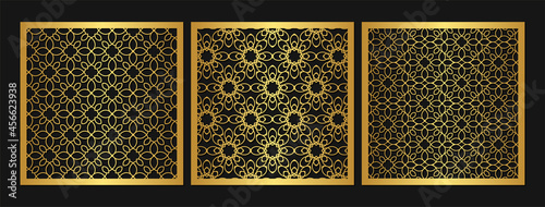 Luxury seamless die cut decorative pattern template