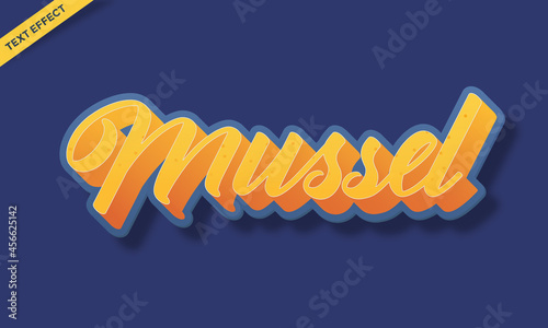 mussel sea text effect design