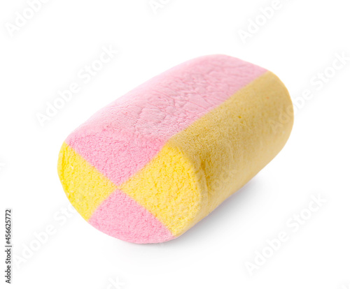 Tasty marshmallow on white background
