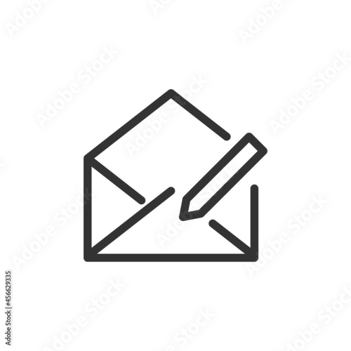 Premium email line icon for app, web and UI.