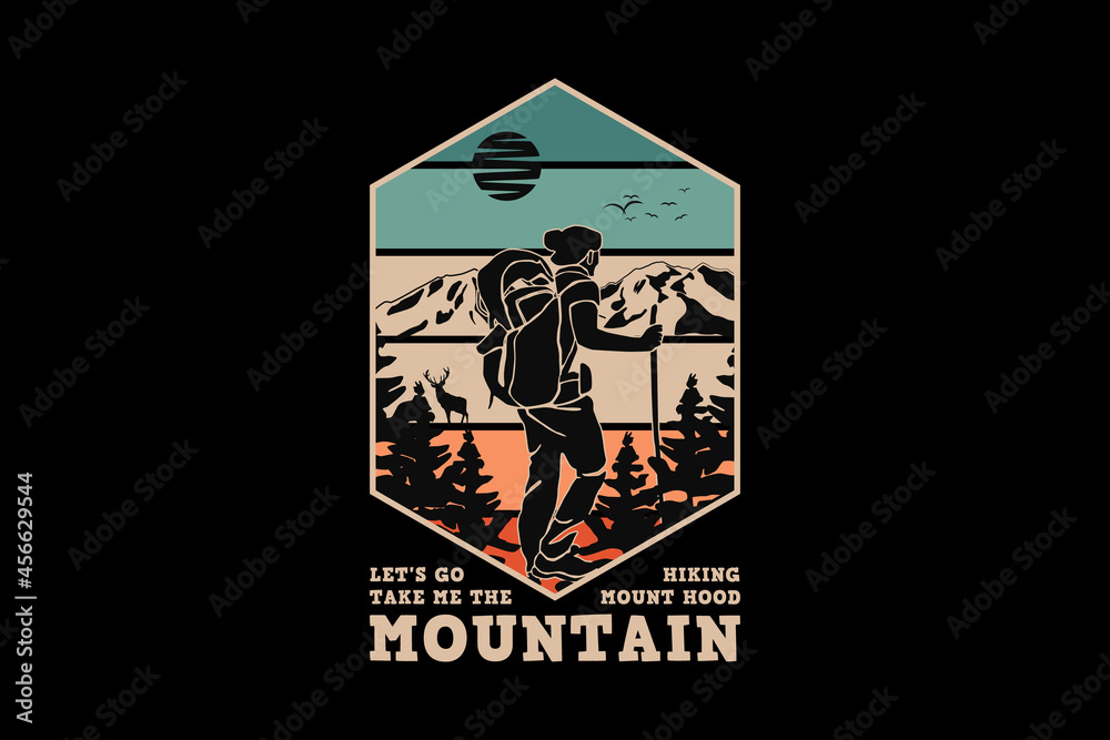 .Mountain, design sleety retro style .Mountain, design sleety retro style