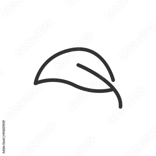 Leaf minimal line icon.