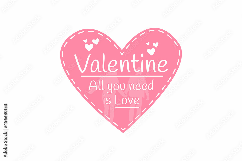 Valentine all you need is love, design sleety cute style.