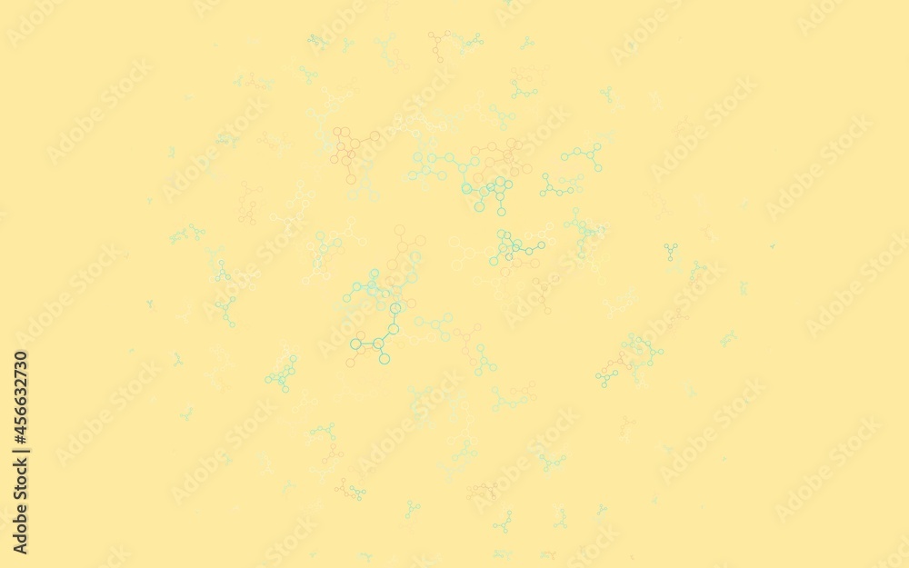 Light Blue, Yellow vector background with forms of artificial intelligence.
